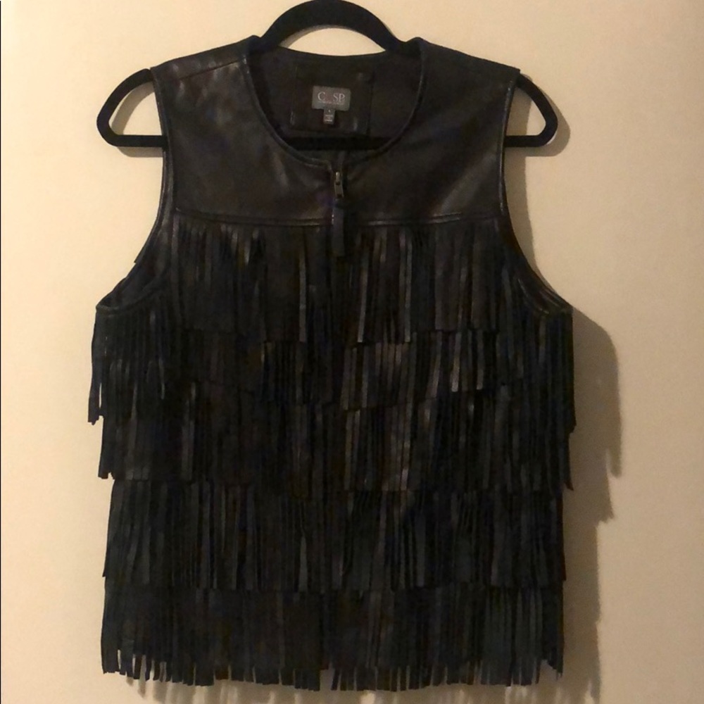 Fringe Leather Vest from Cusp by Neiman Marcus
